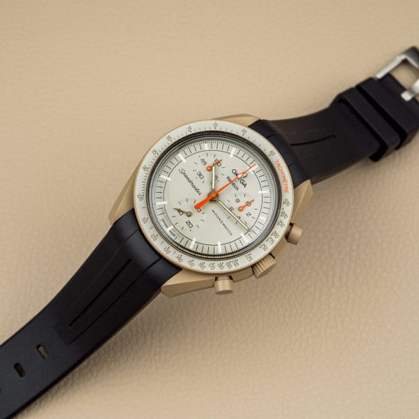 Rubber strap for Omega X Moonswatch - Grand Prix - Black - Image 4