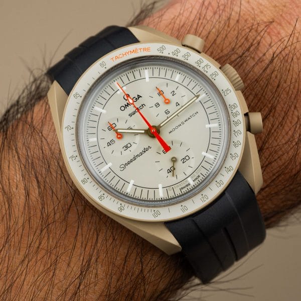 Rubber strap for Omega X Moonswatch - Grand Prix - Black - Image 3