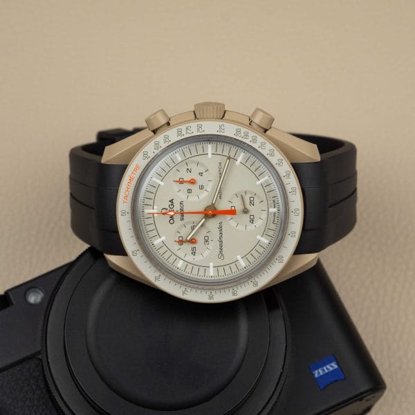 Rubber strap for Omega X Moonswatch - Grand Prix - Black - Image 5