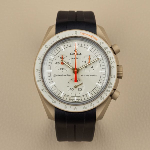 Rubber strap for Omega X Moonswatch - Grand Prix - Black - Image 7