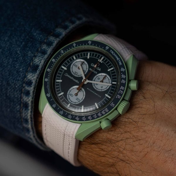 Rubber strap for Omega X Moonswatch - Monaco - White - Image 10