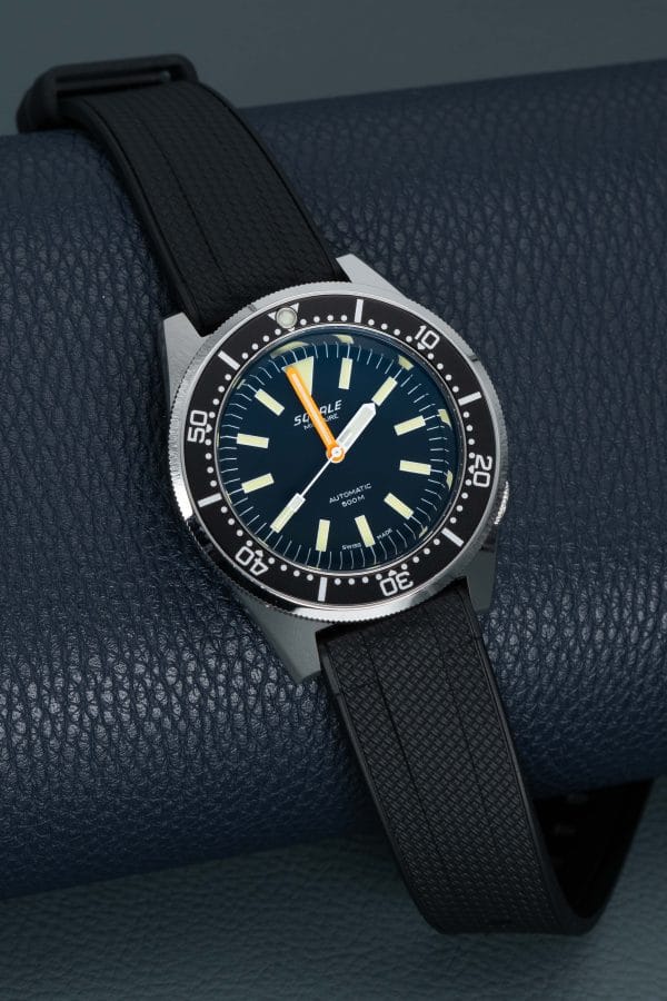 Straight End Rubber Strap 20mm-22mm - Monaco - Black - Image 2