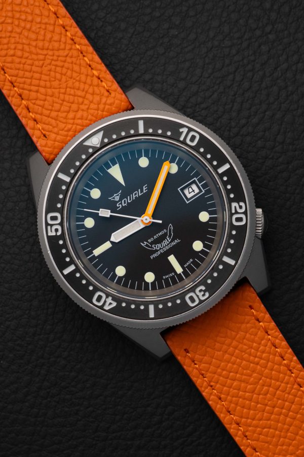 Leather Watch Strap - Epsom Textured- Squale 1521 blasted