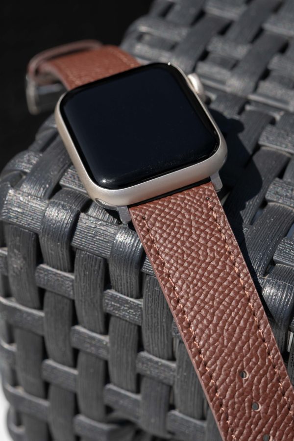 apple watch band - brown - leather strap - watch strap - epsom leather